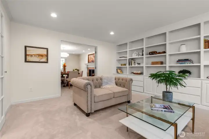 Plenty of shelf space to accommodate your personal library