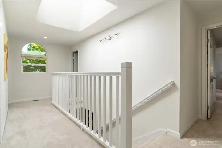 Plush new carpeting connecting main floor, upstairs to the hallway and into each bedroom