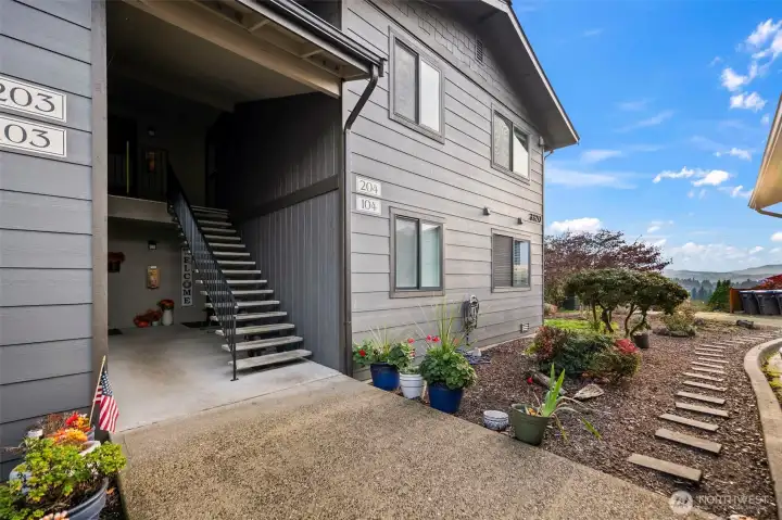 Bright hallway to your door