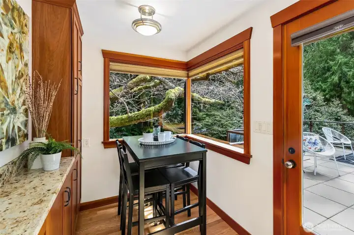 Coffee nook! Opens to deck.