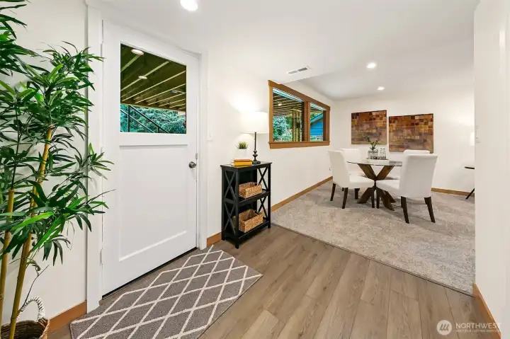 Family room opens to covered patio and magical backyard!