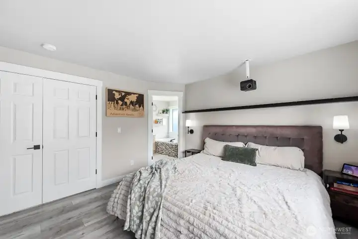 Double door entry into primary suite.