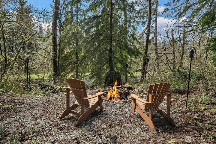 Relax by the fire pit and enjoy the tranquil outdoor setting
