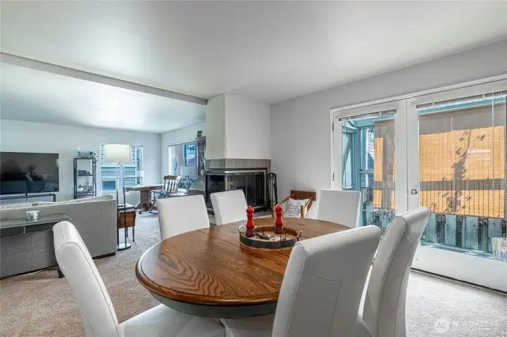 Generous dining area off living area
