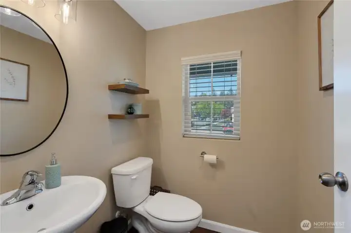 1/2 bath downstairs.