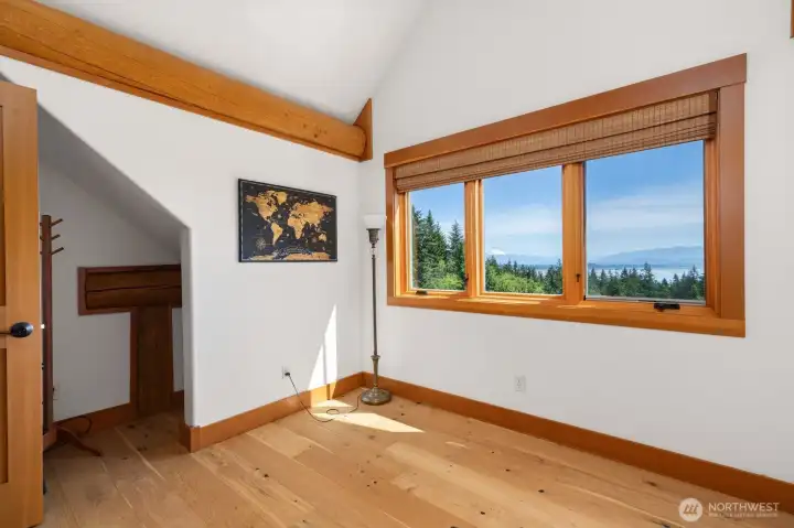 A gorgeous view from one of the bedrooms on the second floor. A gorgeous view from one of the bedrooms on the second floor.