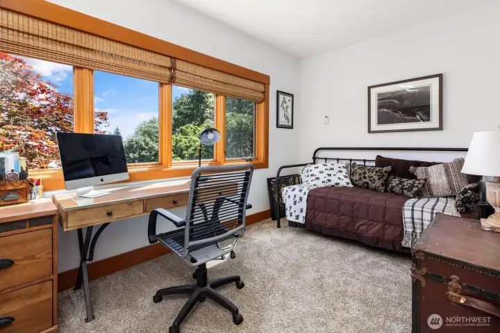 Office space downstairs could also function as a guestroom as the current owners use it. There is a closet directly outside this room in the hallway. Office space downstairs could also function as a guestroom as the current owners use it. There is a closet directly outside this room in the hallway.