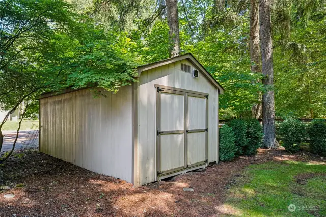 Large outdoor storage shed.