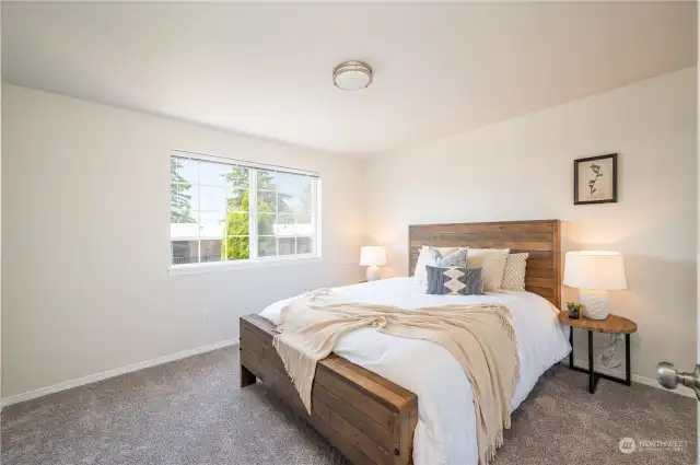 Upstairs: Spacious primary bedroom