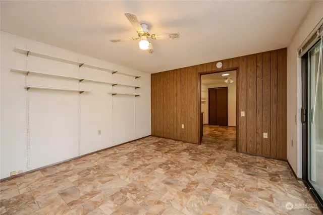 Family room view from kitchen