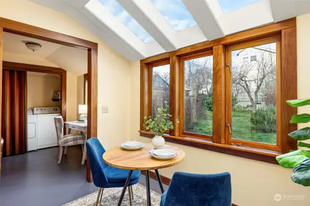 Breakfast nook, dining area, office area, laundry room. This has a lot of possibilities.