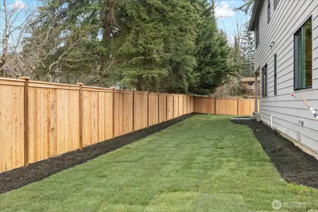 Fully Fenced Backyard