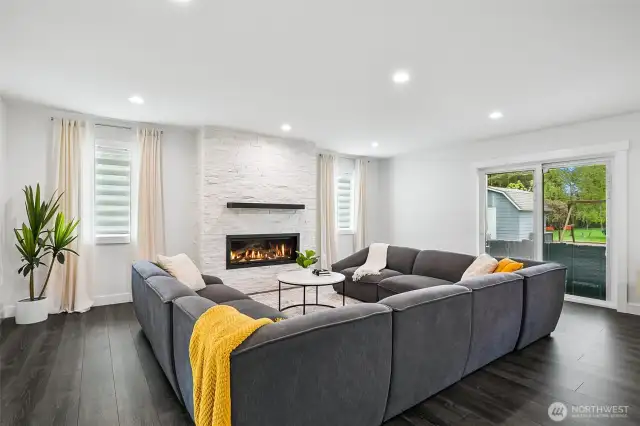 From main floor sliding door to covered patio