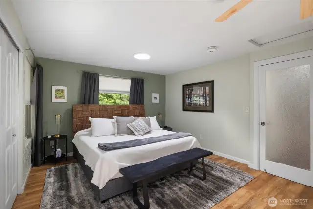 Primary bedroom suite. Large and open.  2 closets on the left.