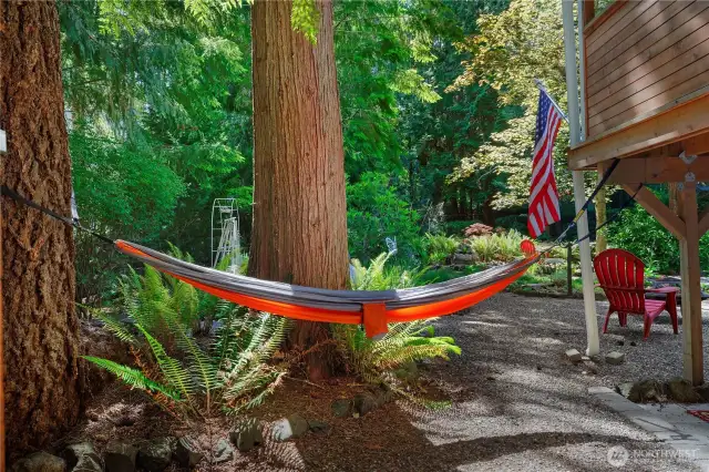 Tie up your own hammock and listen to the birds!