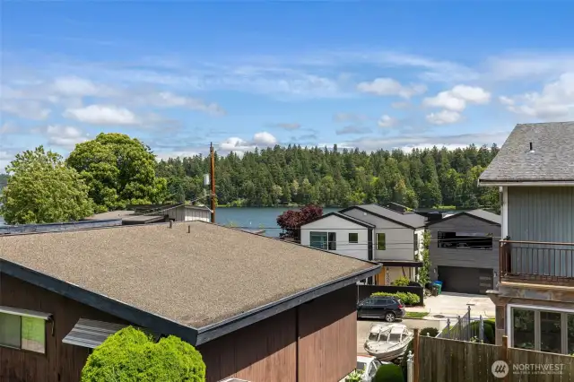 View of Lake WA from deck