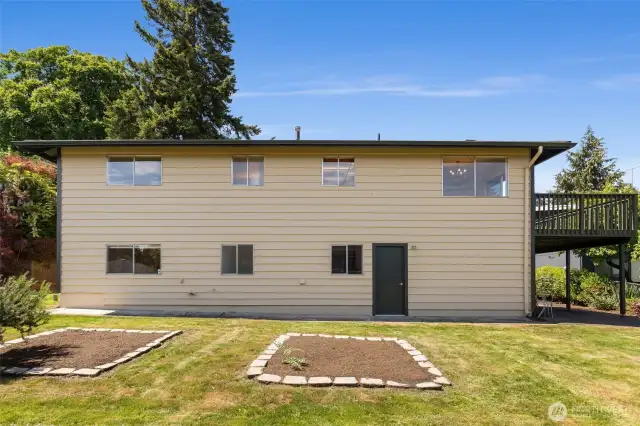 Back yard and back of house