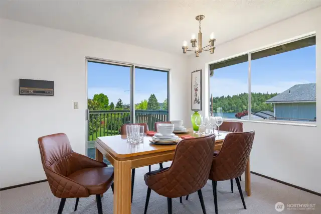 Dining Room and slider to the deck