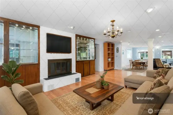 Spacious living room  (virtually staged)