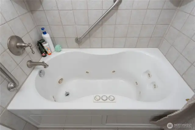 Downstairs Jacuzzi jetted tub