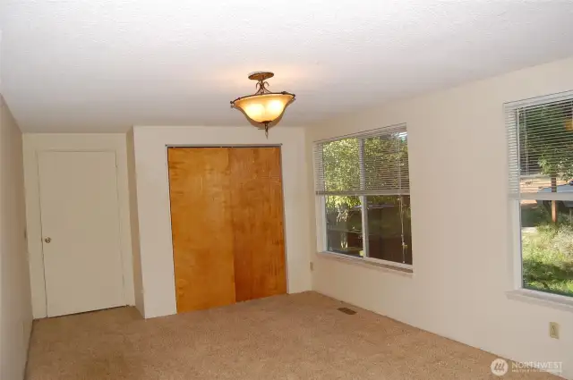 Owner/Seller added a closet to front room to serve as a guest room/office.
