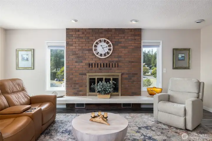 Cozy fireplace