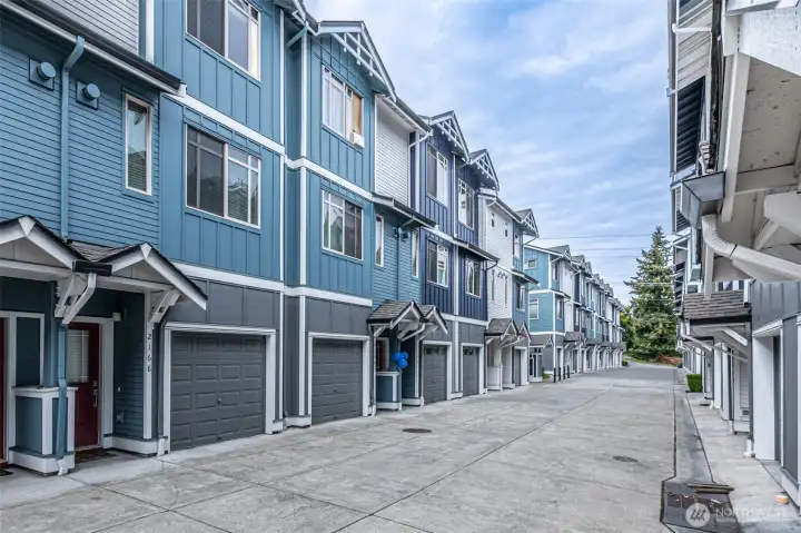 Front entry to left next to your PRIVATE TANDEM GARAGE.