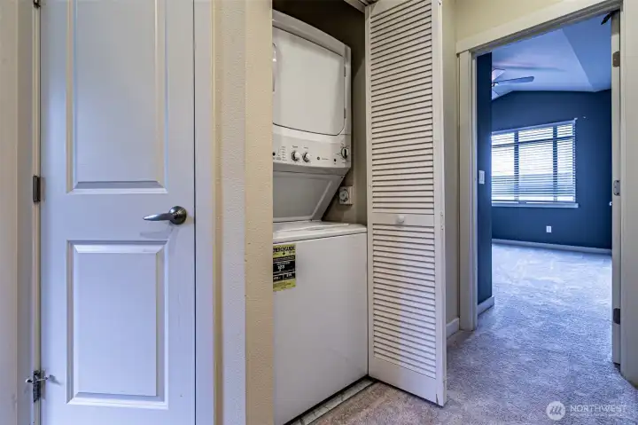 Laundry is conveniently located on the bedroom floor.