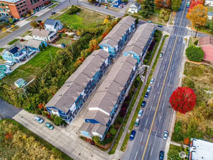 Green belt behind Condos