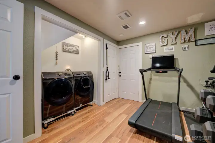 Lower level utility room