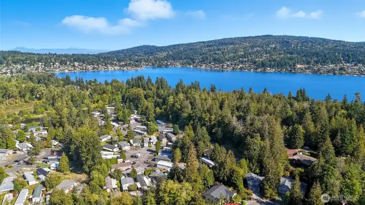 View from above and Lake Whatcom