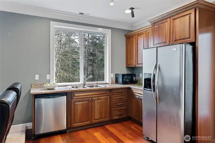 Kitchen off the media/rec room.