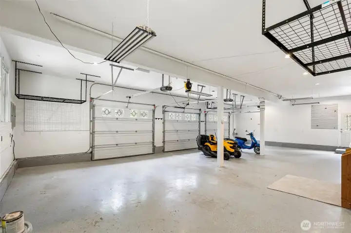 Spacious 3 car garage.