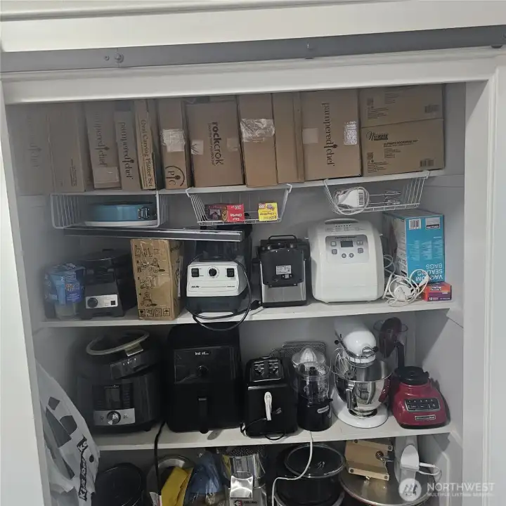 Pantry, pretty big, picture does not do justice to the pantry, with barn door.
