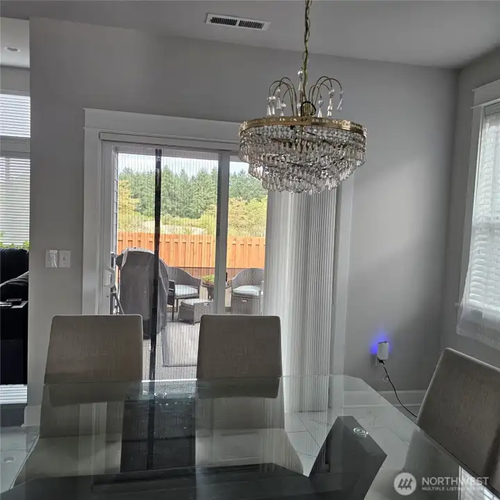 Living room with a modern lighting straight from Czechoslovakia.