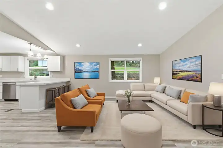 Virtually Staged living room
