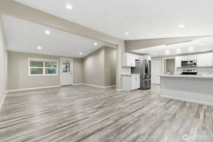 Dinning area, and living room are adequately sized for any size gathering!