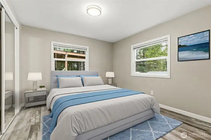 Virtually staged Bedroom #1