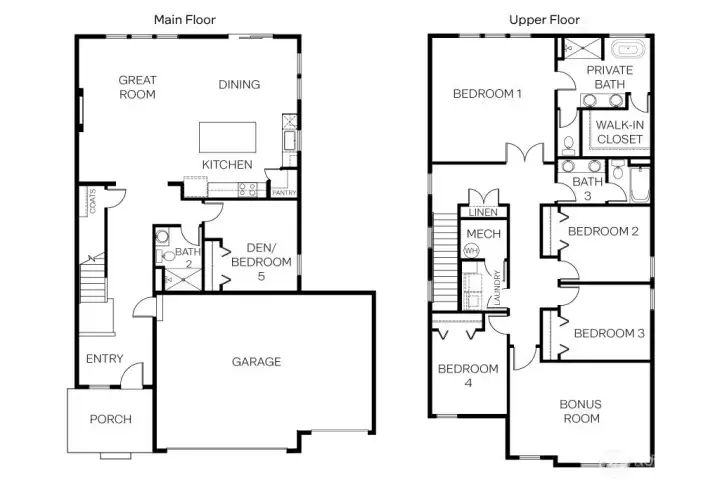 The Bridgewater plan - 2,770 square feet of luxury living space set in a tranquil North Bend neighborhood! Please note layout may vary garage right verses garage left. Please see site agent for more details.