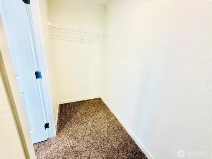 Inside the walk-in closet