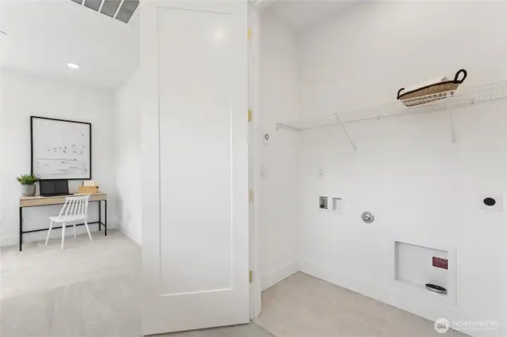 Upper floor laundry (Facade, Ext Colors, Interior Photos & Floor Plans for illustrative purposes only. Actual Facade, Ext Colors, Interiors & Floor Plans may differ.)