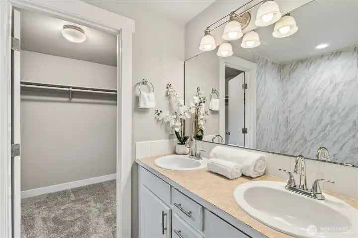 All newer faucets and hardware throughout the home.