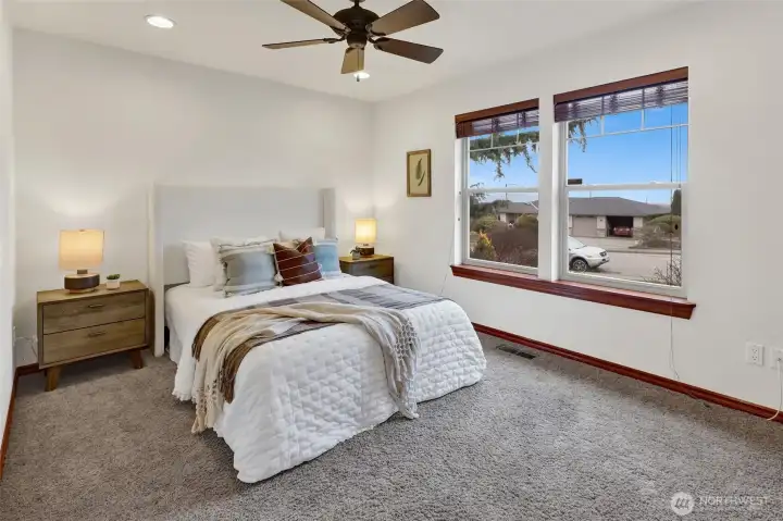 2nd bedroom looking out the front of the home.