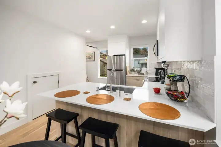 Spacious under-stairs storage