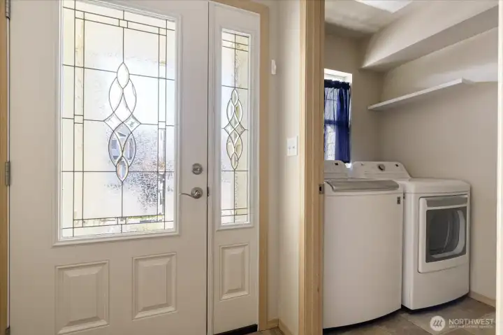 Entryway and laundry room.