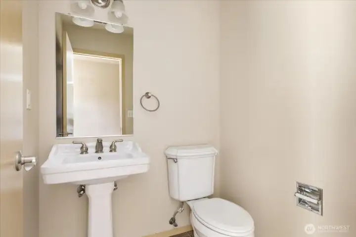 Half bath downstairs.