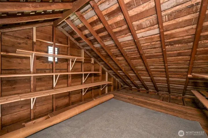 Large attic accessed through 2nd floor 4th bedroom
