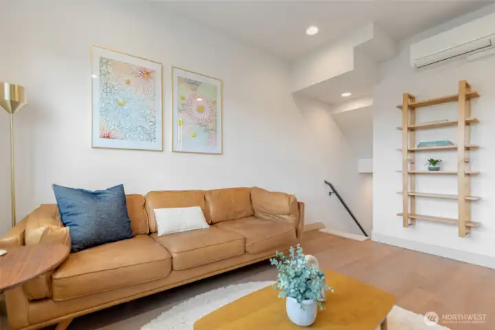 Main floor has hardwood flooring & mini split system