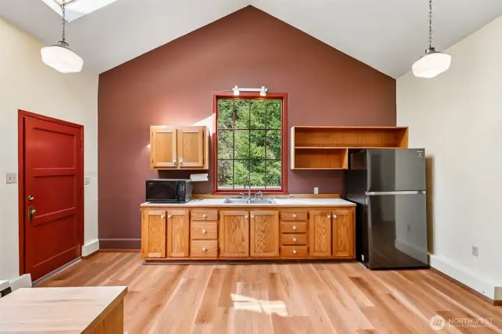 Kitchen with ample cabinetry and workspace