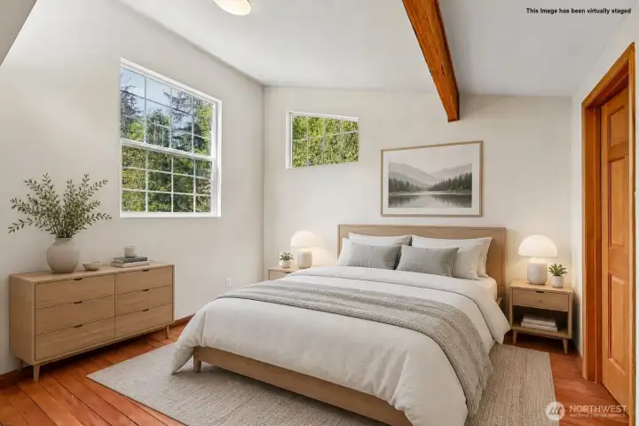 Bedroom virtually staged